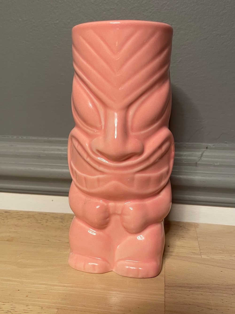 Pink Ceramic Tiki Mug